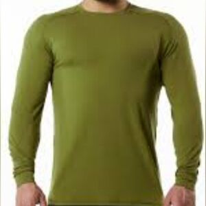 Nwt Alphalete men's premium epoulette long sleeve tee shirt moss green c…